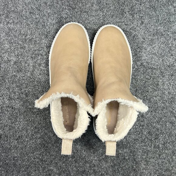 Timberland Skyla Bay Pull On Boots Womens Size 9 Light Taupe Faux Fur Ankle Shoe - Picture 9 of 12